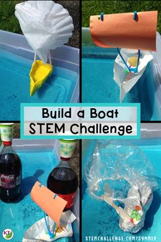 Boat Stem Challenge, Stem Boat, Stem Classroom Decor, Simple Stem Challenges, Back To School Stem, Summer Stem, Lesson Plan Examples, Babysitting Activities