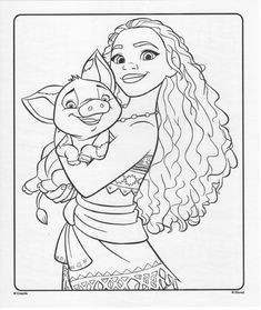 the princess and her pig coloring page