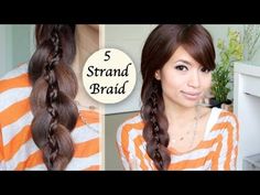 Unique Hairstyle Tutorial #Fashion #Beauty #Trusper #Tip 5 Strand Braid, Rapunzel Braid, 5 Strand Braids, Unique Braids, Braided Hair Tutorial, Everyday Hair, Braid Hairstyle, Strand Braid, Hair Creations