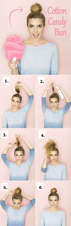 cotton bun Teased Bun, Messy Chignon, Hairstyles Tutorials, Step By Step Hairstyles, Popular Haircuts, Hair Envy, Bad Hair Day, Bad Hair