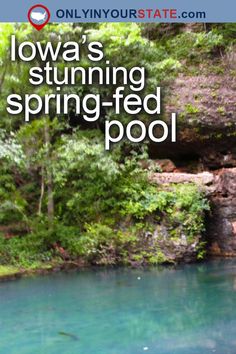 the cover of iowa's stunning spring - fed pool