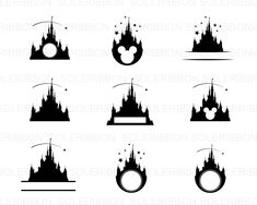 Graphic Designers, Silhouette Cameo, Disney Castle Outline, Castle Outline, Head Outline, Castle Clipart, Shop Disney, Disney Castle, Craft Gifts