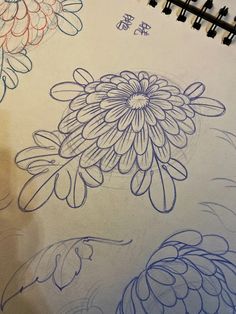 an image of flowers drawn on paper with colored pencils