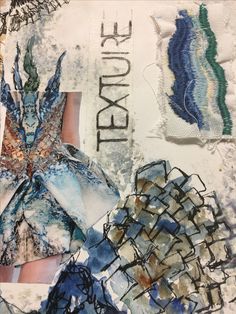 mixed media collage with text and images