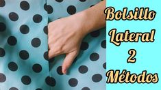 a woman's hand on top of a polka dot dress with the words bolsillo