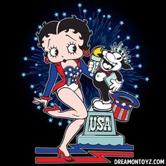 an image of a cartoon character on top of a statue with fireworks in the background