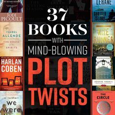 the cover of 37 books with plot twists