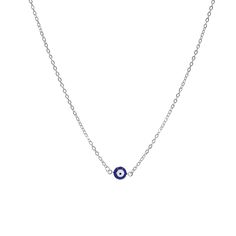 a necklace with an evil eye on it