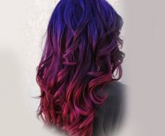 Ombre Hair Colour, Mermaid Hair, Fun Hair Color Ideas For Brunettes Purple Red Highlights, Gothic Hair Color, Exotic Hair Color, Hair Color Red Ombre, Red Ombre Hair, Ombre Hair Color