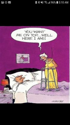 a cartoon shows a man in bed with an alarm clock on the wall and another person talking to him