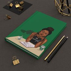 "Make your everyday journaling more personal, private, and stylish with this matte hardcover journal. Available in 5.75\"x8\" size of 75 lined single pages, these sturdy hardcover journals are fully customizable on the front and on the back covers. Matte laminate coating on the cover will make them stay true to your personal style. .: Full wraparound print .: 75 lined single pages .: Matte finish .: Casewrap binding" Big Chop, Magic Journal, I Am Enough, Beautiful Journals, Personalized Journal, Hair Black, Be True To Yourself, Sweatshirt Designs, Blank Book