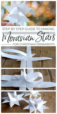 step by step guide to making moravian stars for christmas ornaments