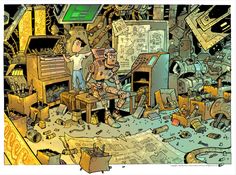 Garage Illustration, Web Comic, Fantasy Life, Life Of The Party, Black And White Illustration, Calvin And Hobbes