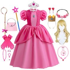 Behold the Princess Pink Fairy Dress for Girls, a magical ensemble that will make your little one feel like the belle of the ball! This stunning dress is the perfect choice for any young girl who loves to dream and play. Crafted with exquisite attention to detail and made from the highest quality materials, this Peach Pink Princess Dress For Kids, Christmas Princess Dress, Fairy Princess Dress Kids, Princess Dress Girl, Disney Princess Dresses For Kids, Pink Princess Dress Kids, Pink Dress For Kids, Dresses For Kids Girl, Girl Fairy Dress
