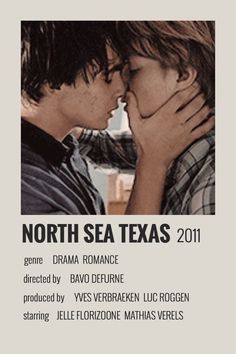 the poster for north sea texas 2011 shows two people kissing each other with their faces close together