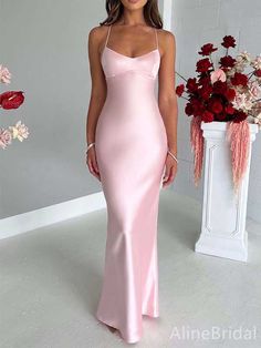 Simple Spaghetti Strap Mermaid Long Bridesmaid Dress,PD3249Description:1. Material:soft satain,pognee.2. Color: custom colors are welcome, please Contact us and tell us style number, we will send you color charts to choose.3. Size: standard size or custom size, if you need custom service, we need following measurements, please leave information in the note of shopping cart. * are necessary.*bust _______ cm/inch*waist _______cm/inch*hips _______cm/inchshoulder to shoulder _______cm/inch (from back of shoulder)shoulder to bust _______cm/inch (from middle shoulder to nipple)shoulder to waist _______cm/inch (from middle of shoulder to natural waist)*shoulder to floor with shoes on _______cm/inch (from middle of shoulder over nipple to floor with shoes on)nipple to nipple _______cm/incharmhole Light Pink Floor Length Dress, Pale Pink Satin Bridesmaid Dresses, Formal Dresses Rose Gold, Light Prom Dresses Pastel, Pastel Pink Dress Formal, Long Pink Silk Dress, Light Pink Dress Formal, Prom Dresses Low Back, Light Pink Dress Long