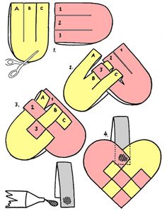 the instructions to make a paper heart with scissors