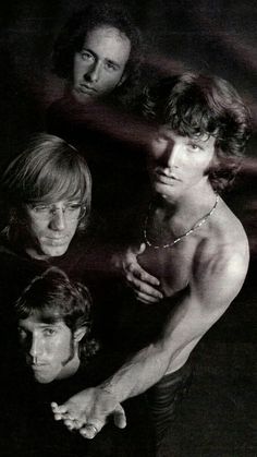 the rolling stones posing for a black and white photo