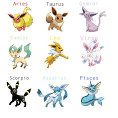 Zodiacs As, Mew Pokemon Card, Ewolucje Eevee, Zodiac Signs Elements, Zodiac Personality Traits, Eevee Evolution