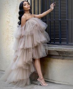 Long Tutu Skirt, Ruffle Tulle Dress, Photo Shoot Dress, Long Tutu, Night Dresses, Suits Clothing, Photoshoot Dress, Dress Sleeve Styles, Sweatshirts Pattern