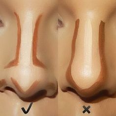 Como Deixar o Nariz Mais Fino » STEAL THE LOOK Make Up Contouring, Drugstore Contouring, Contouring Tutorial, Highlighting Contouring, Makeup Drugstore, Membentuk Alis, Makeup Contouring, Flot Makeup, Contouring Makeup