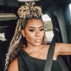 Micro Braids Hairstyles, Blonde Box Braids, Blonde Braids, Braids Hairstyles Pictures, Twist Braid Hairstyles, Braids With Curls, Box Braids Styling