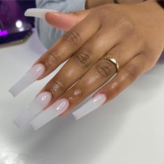 Long white acrylic nails Nails Kylie Jenner, Smink Inspiration, White Acrylic Nails, Simple Acrylic Nails, Long Acrylic Nails Coffin, Long Square Acrylic Nails