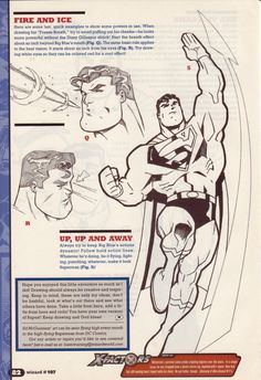 an instruction manual for superman the animated series, with instructions on how to use it
