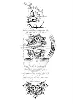 the back side of a tattoo design