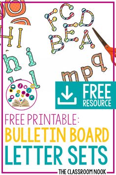 the free printable bulletin board letter sets