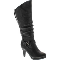 Top Moda Page-65 Premier Black Womens Boots 9 New Black Womens Boots, Sport Dresses, Black High Heel Boots, Lace Up High Heels, Slouchy Boots, Top Moda, Rounded Toe Boots, Boots Knee, Slouched Boots