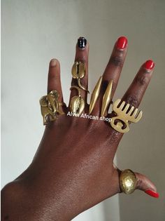 Wholesale of 5 brass rings Rings Big, Rings Boho, Brass Rings, Rings Statement, Kenya, Statement Rings, Ships, Brass, Ring