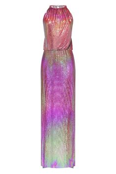 OLYMPIA PINK IRIDESCENT MESH MAXI DRESS - CULT MIA Draped Bodice, Pink Iridescent, Mesh Maxi Dress, Made In Ukraine, Flowing Skirt, Pink Maxi Dress, Metal Mesh, Dress Cuts