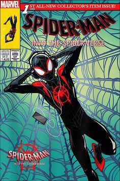 the cover to spider - man into the spiderverse