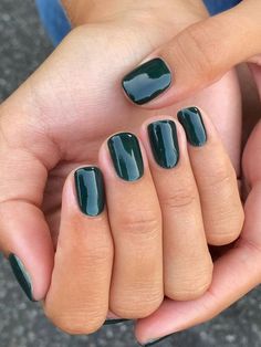 Nail Manicure, Classy Nails, Minimalist Nails, Green Nails, Trendy Nails