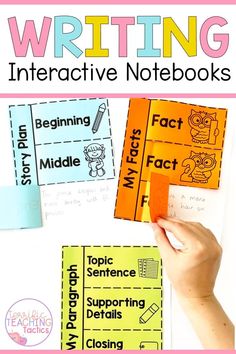 writing interactive notebooks for kids to practice their handwriting skills and help them learn how to write