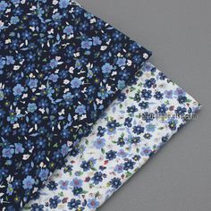 two different types of fabric with flowers on them