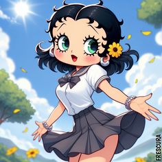 Have a Beautiful Day!  #Cartoon Character #anime #chibi style #BettyBoop #aiart #photoshop #summer #bettybooplover #booplove #bettybooplovers