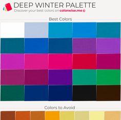 the color scheme for deep winter palette