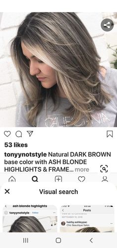 Highlights To Blend Gray Hair Dark Blonde, Blonde Highlights Hide Gray, Ash Blonde Highlights On Dark Hair Straight, Dark Hair To Hide Gray, Older Women Medium Length Hairstyles, Highlights To Conceal Gray Hair, Dark Brown Hair With Highlights To Hide Greys, Brown Hair With Blonde Highlights To Hide Gray