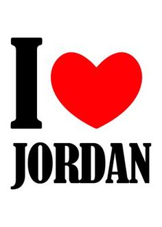 i love jordan sticker on a white background