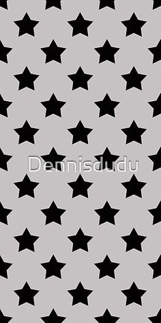 Black Stars Grey Background Pattern Design by Dennisdudu | Redbubble