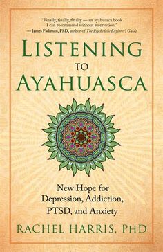 the book cover for listening to aahasca