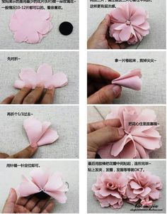 instructions to make paper flowers in different ways