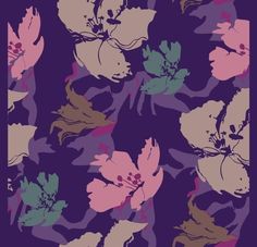 an image of flowers on a purple background