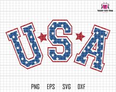 the word usa is made up of stars and stripes