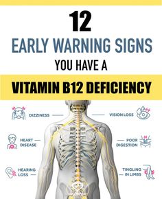 graphic of body with neural system with text - 12 early warning signs you have a vitamin b12 deficiency B12 Deficiency Symptoms, Deficiency Symptoms, Vitamin B12 Deficiency, B12 Deficiency, Vitamin Deficiency, Vision Loss, Vitamin B12, Vitamin B, Warning Signs