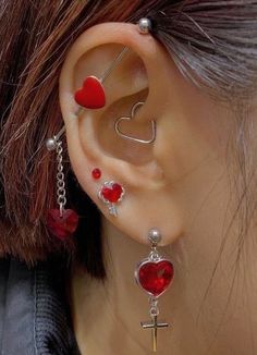 Piercings Bonitos, Grunge Jewelry, Cute Ear Piercings, Tragus Piercing