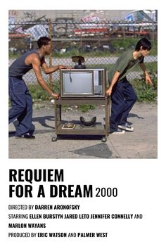 an advertisement for a television program with two men in front of it and the words'request for a dream 2000 '