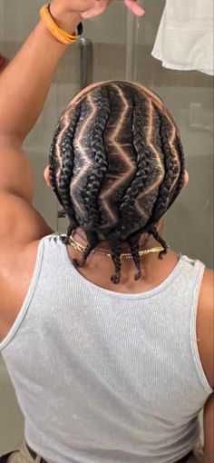 Cornrows On Lightskins, Cornrows For Men Design, Starter Cornrows Men, Cornrow Braids With Designs, Men Full Head Braids Hairstyles, Male Canerow Hairstyles, Black Male Cornrow Styles, 4 Men’s Braids